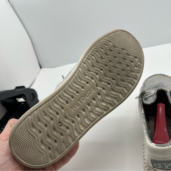 Hey Dude Womens 9 Wendy Rise Sox Stone Slip On Chunky Shoes Comfort Knit Loafer - Picture 8 of 10